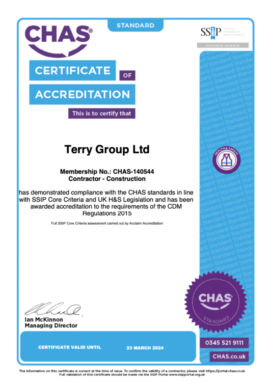CHAS Standard Certificate