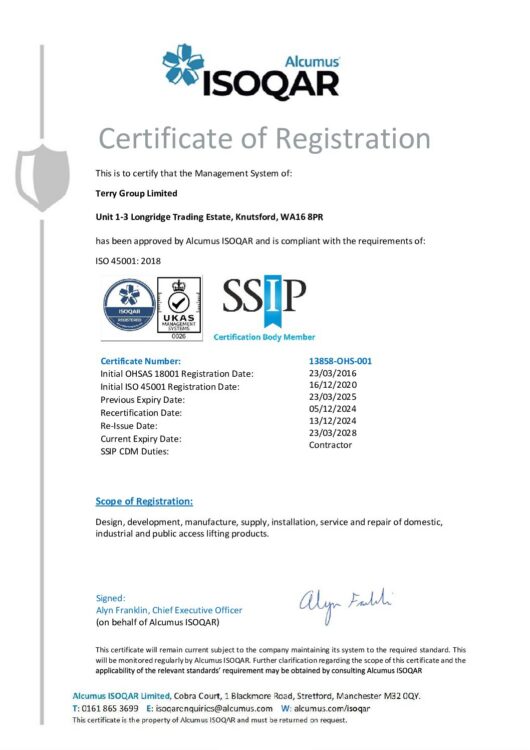ISO 45001 Certificate