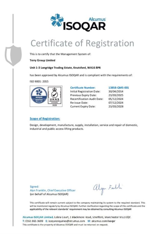 ISO 9001 Certificates