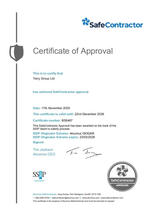 SafeContractor Certificate