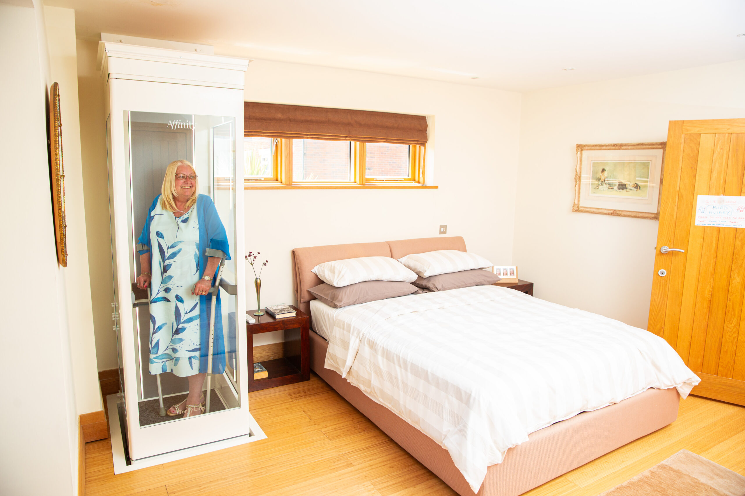 Affinity Home Lift in a bedroom.