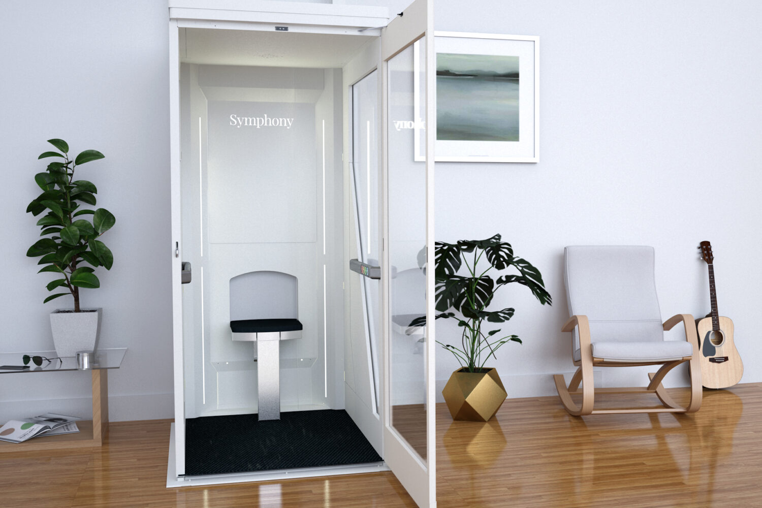 Terry Lifts Symphony Home lift door open.